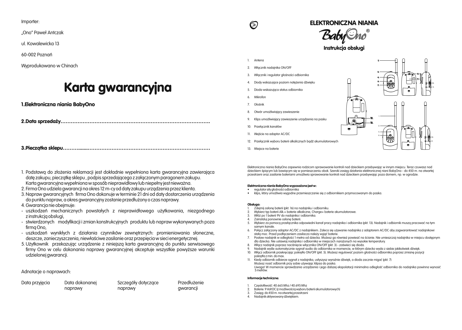 BabyOno 194 User Manual