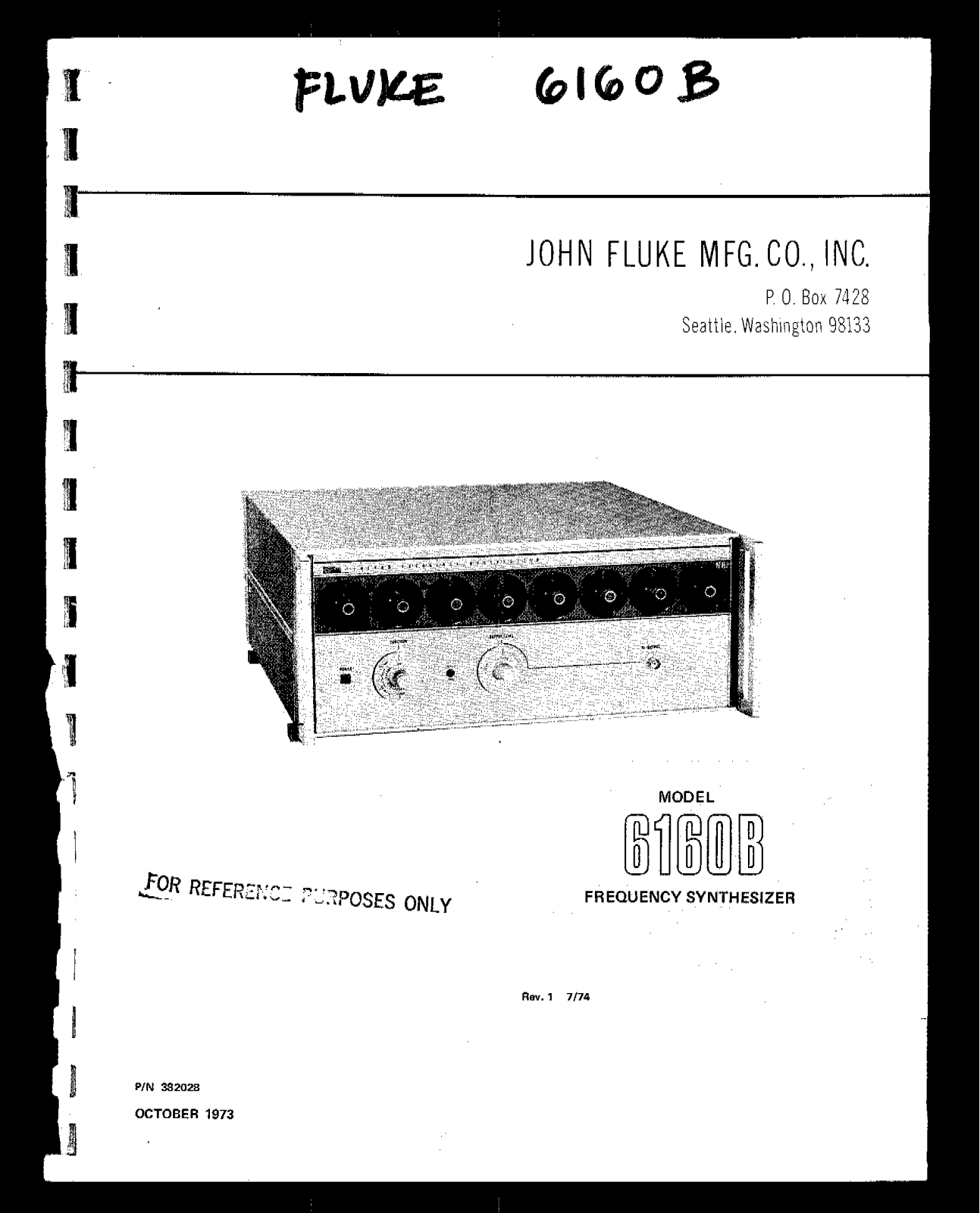 Fluke 6160B User Manual