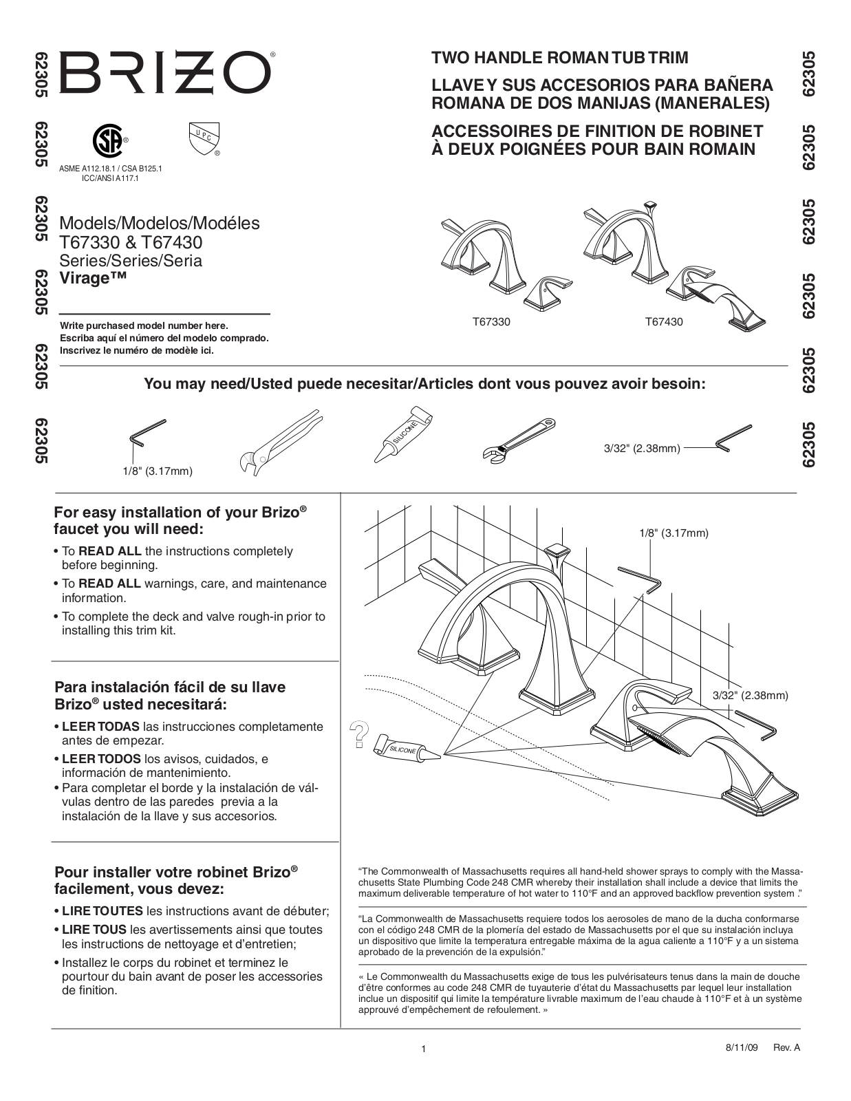 Factory Direct Hardware T67430 User Manual