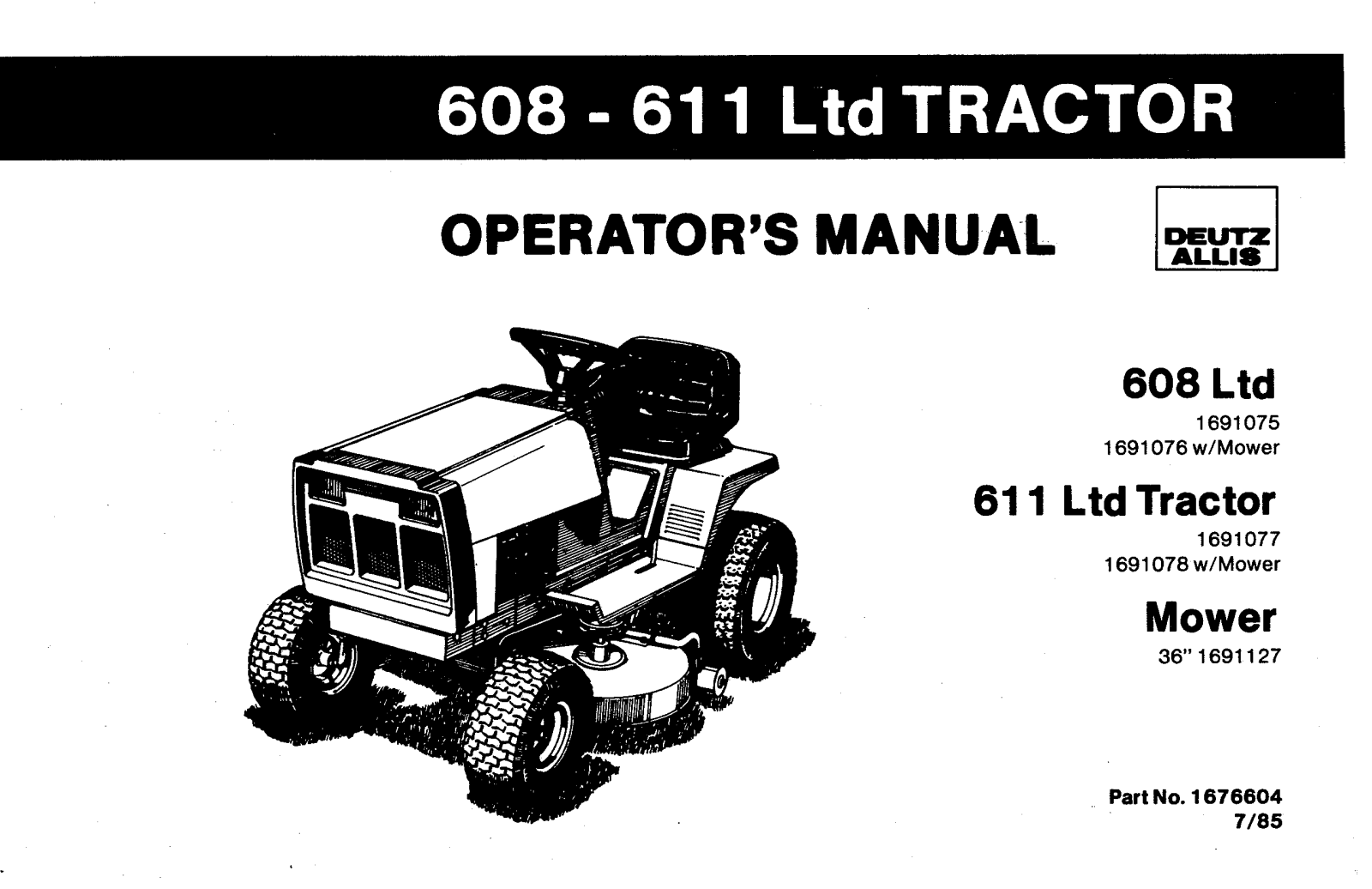 Snapper 608, 611 User Manual