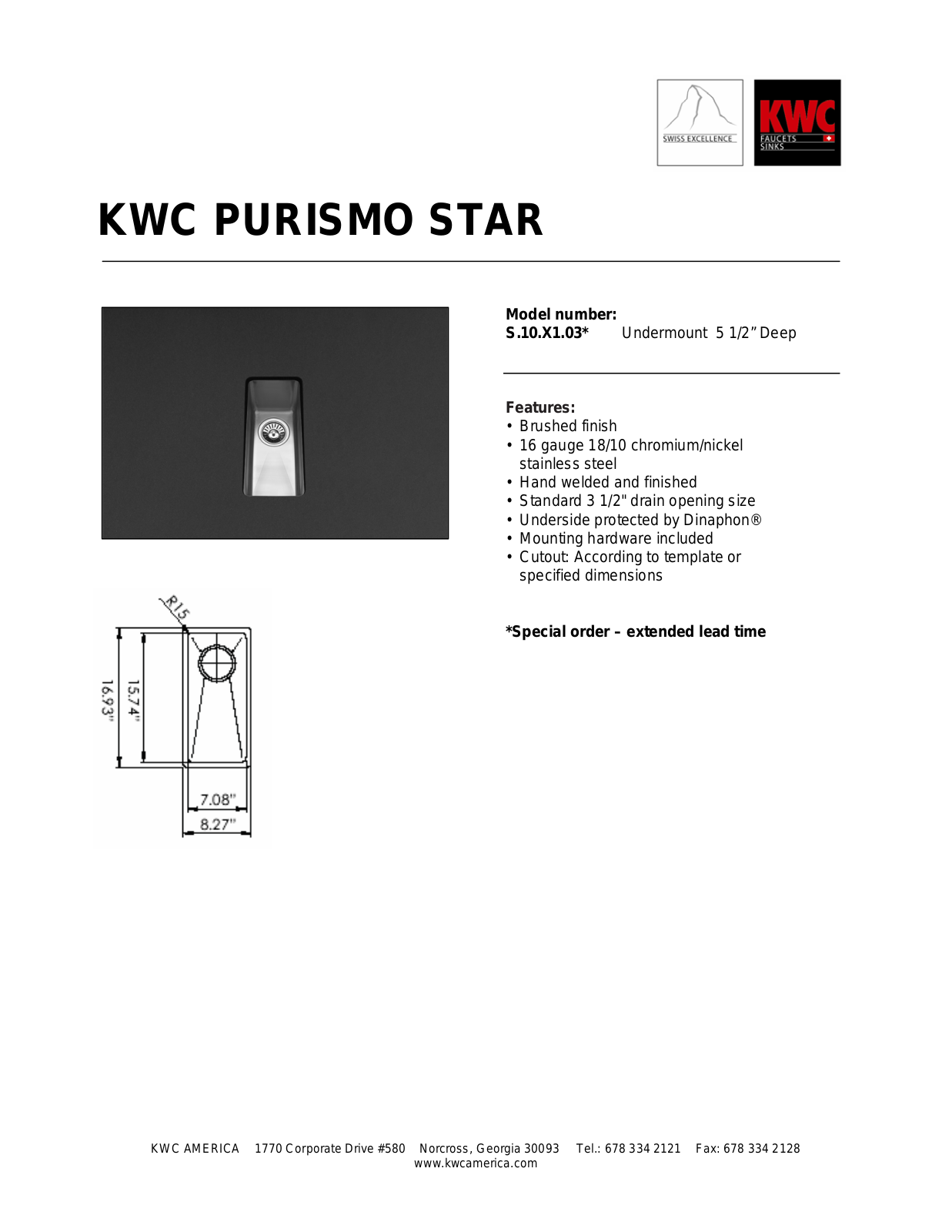 KWC S.10.X1.03 User Manual