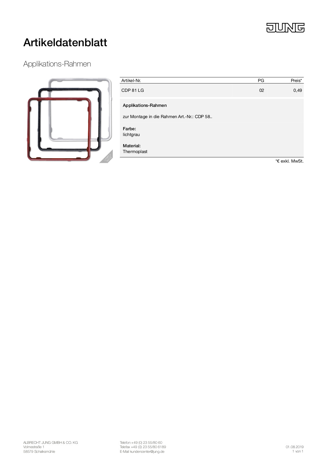 Jung CDP 81 LG User Manual