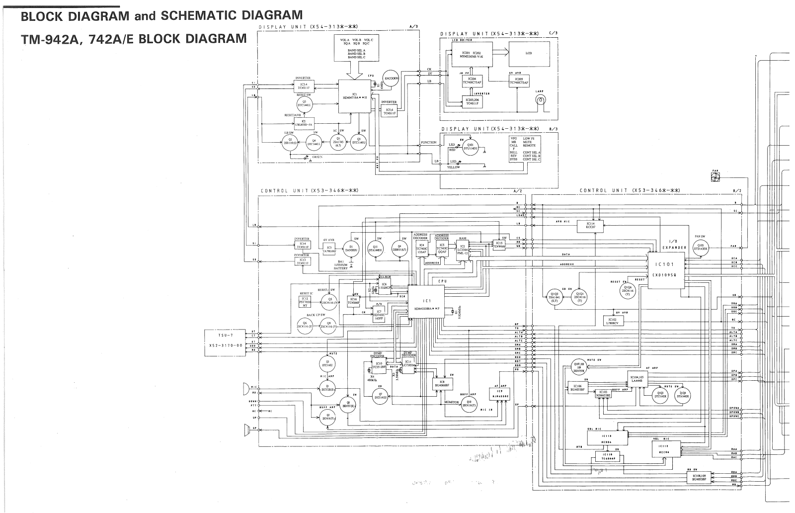 Kenwood TM-742, TM-942 schematics
