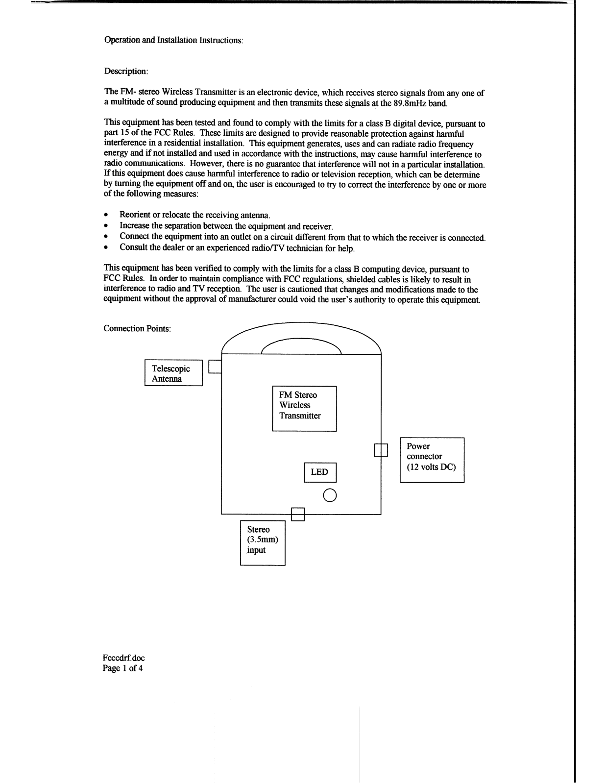 Accele Electronics CDRF Owners Manual