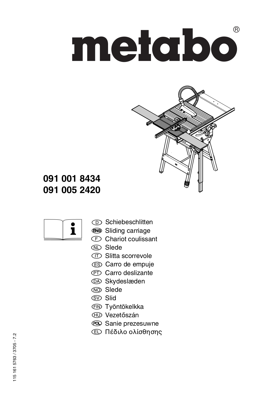 Metabo 091 001 8434, 091 005 2420 User guide - ManualMachine.com