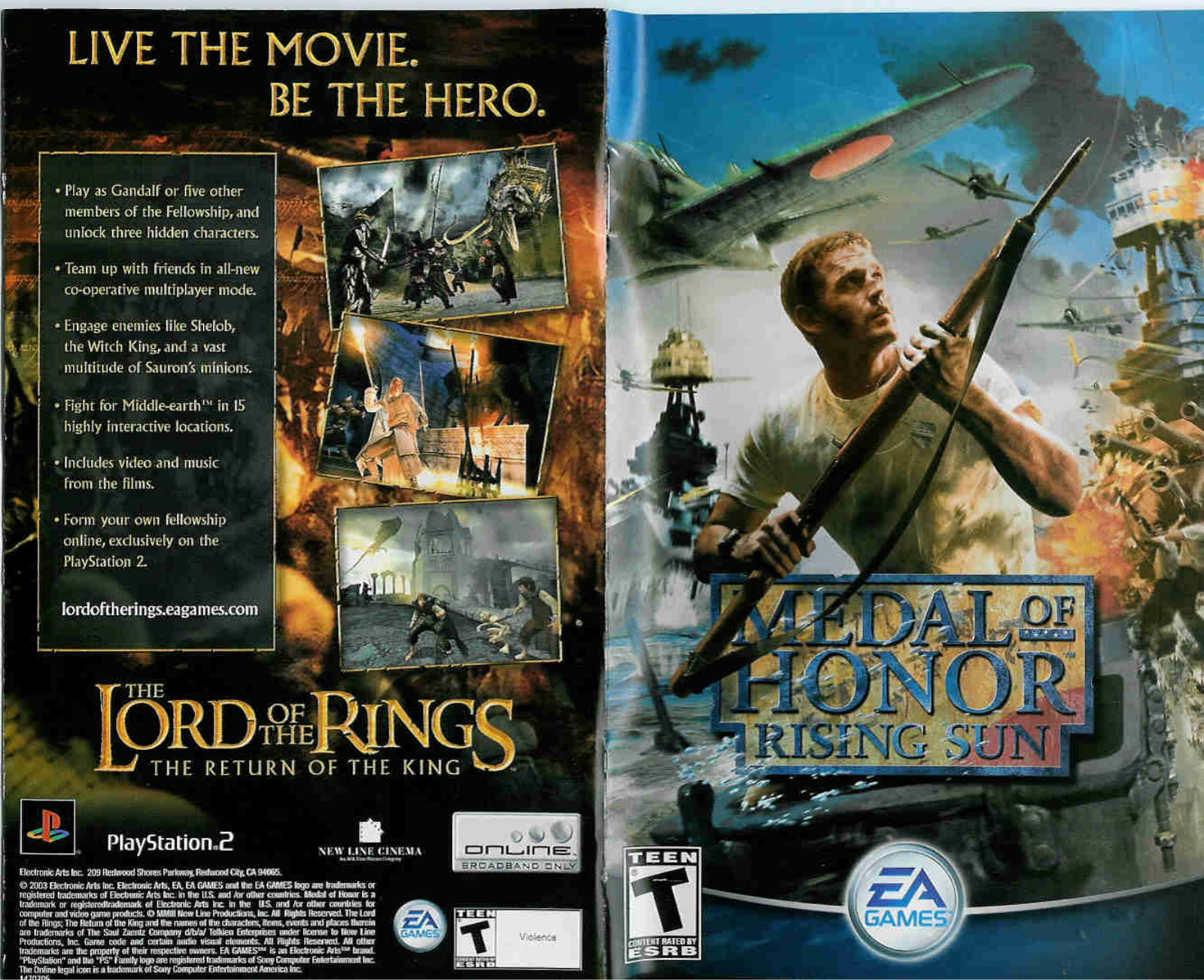 Games PS2 MEDAL OF HONOR-RISING SUN User Manual