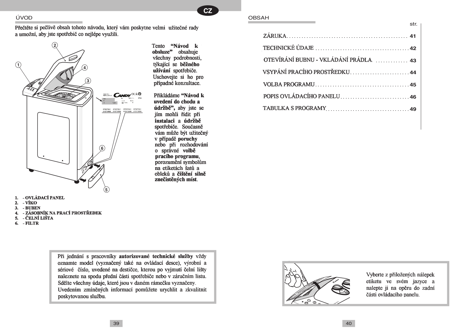 Candy CTS55TUNI User Manual