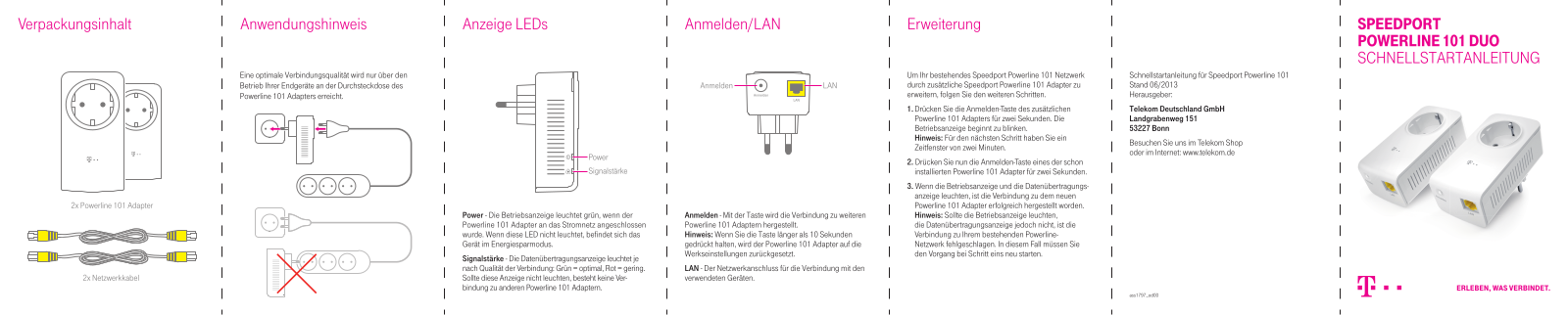 T-Com SPEEDPORT POWERLINE 101 DUO User guide