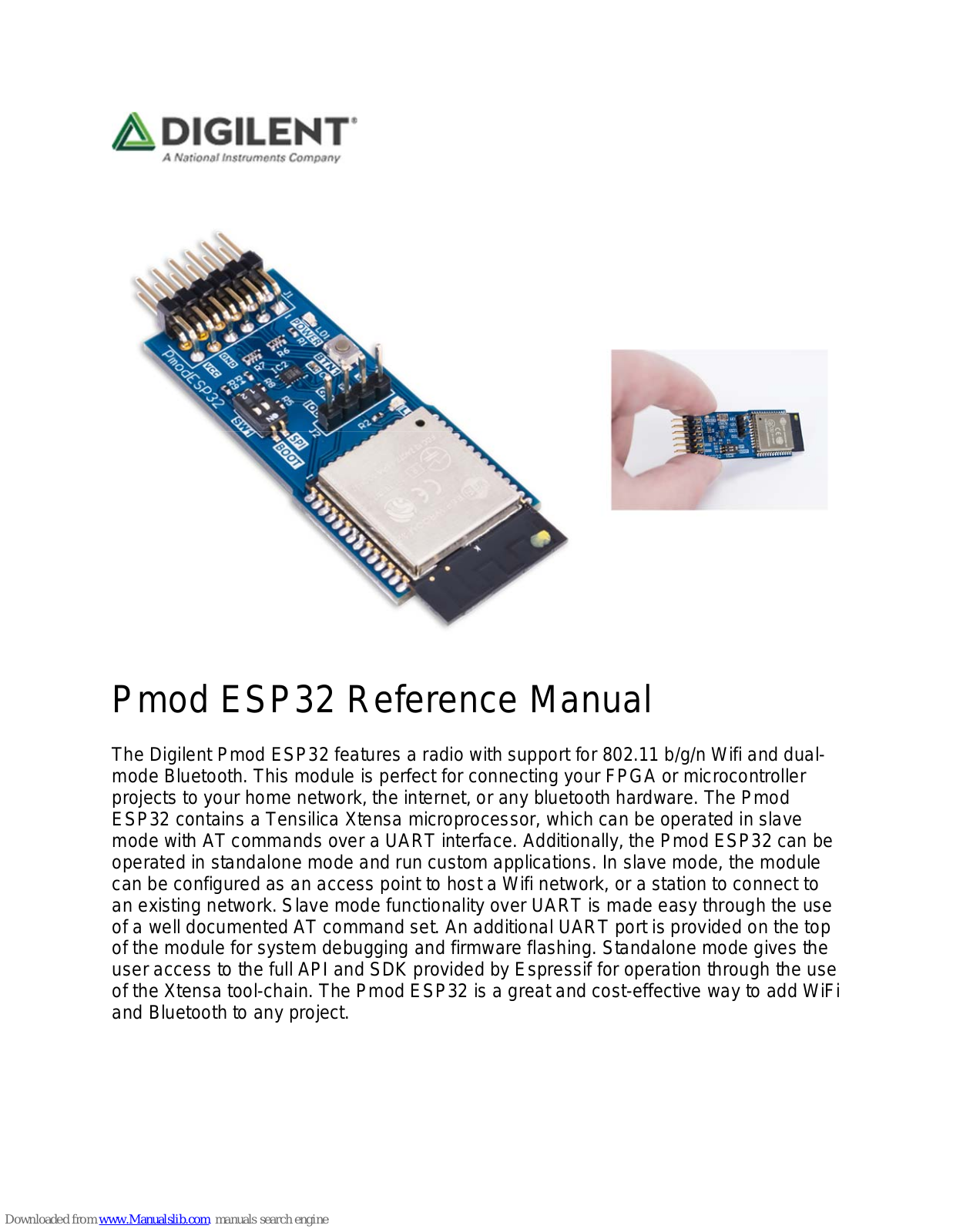 Digilent Pmod ESP32 Reference Manual