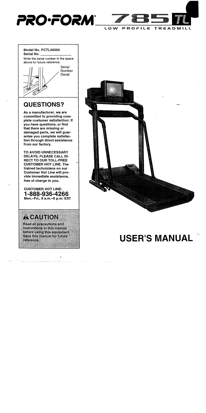 ProForm PCTL44060 User Manual