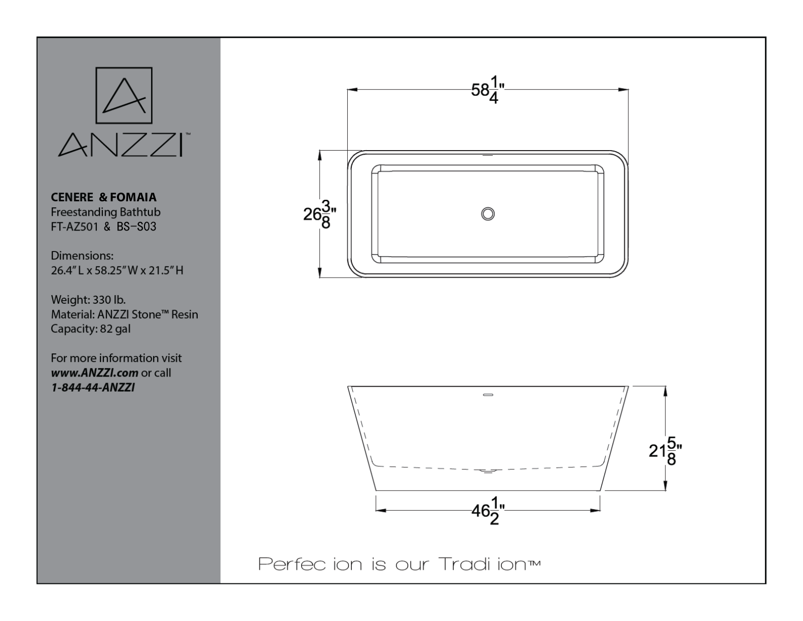ANZZI BCYN1422 Dimensions - ManualMachine.com