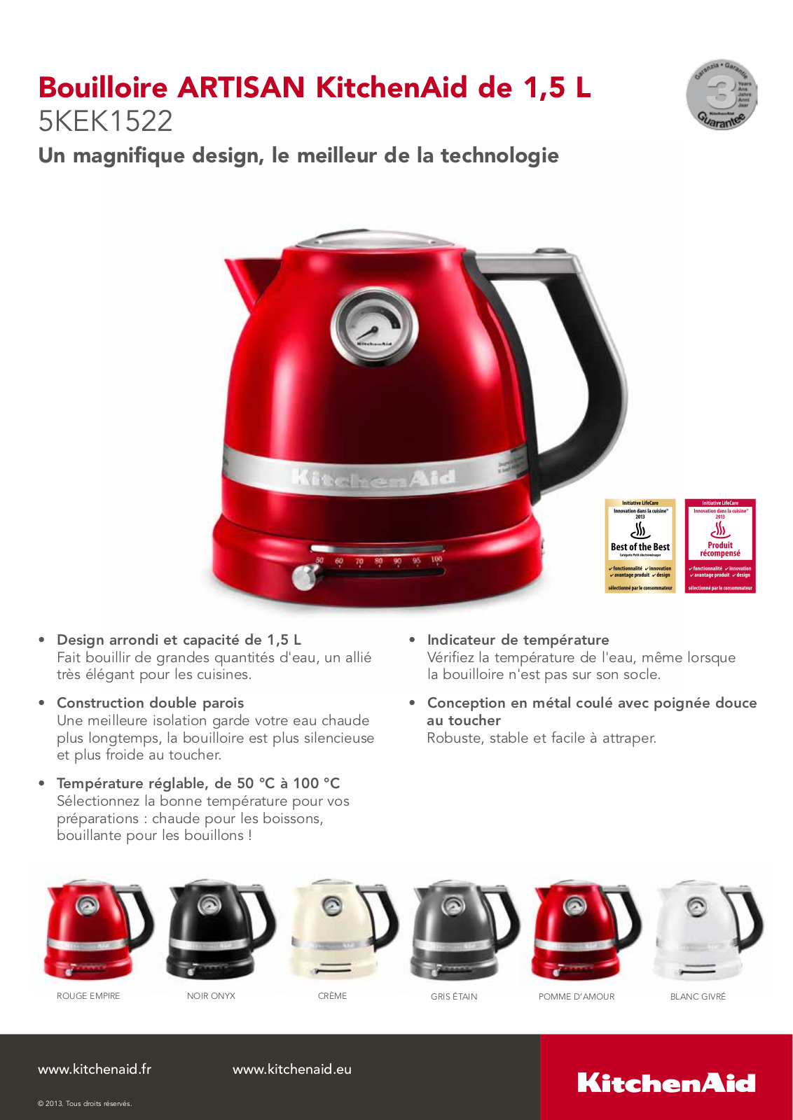 KITCHENAID 5KEK1522, 5KEK1522EFP User Manual