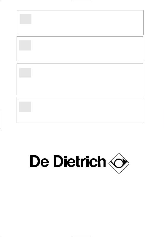 DeDietrich DTI309 Instruction Manual
