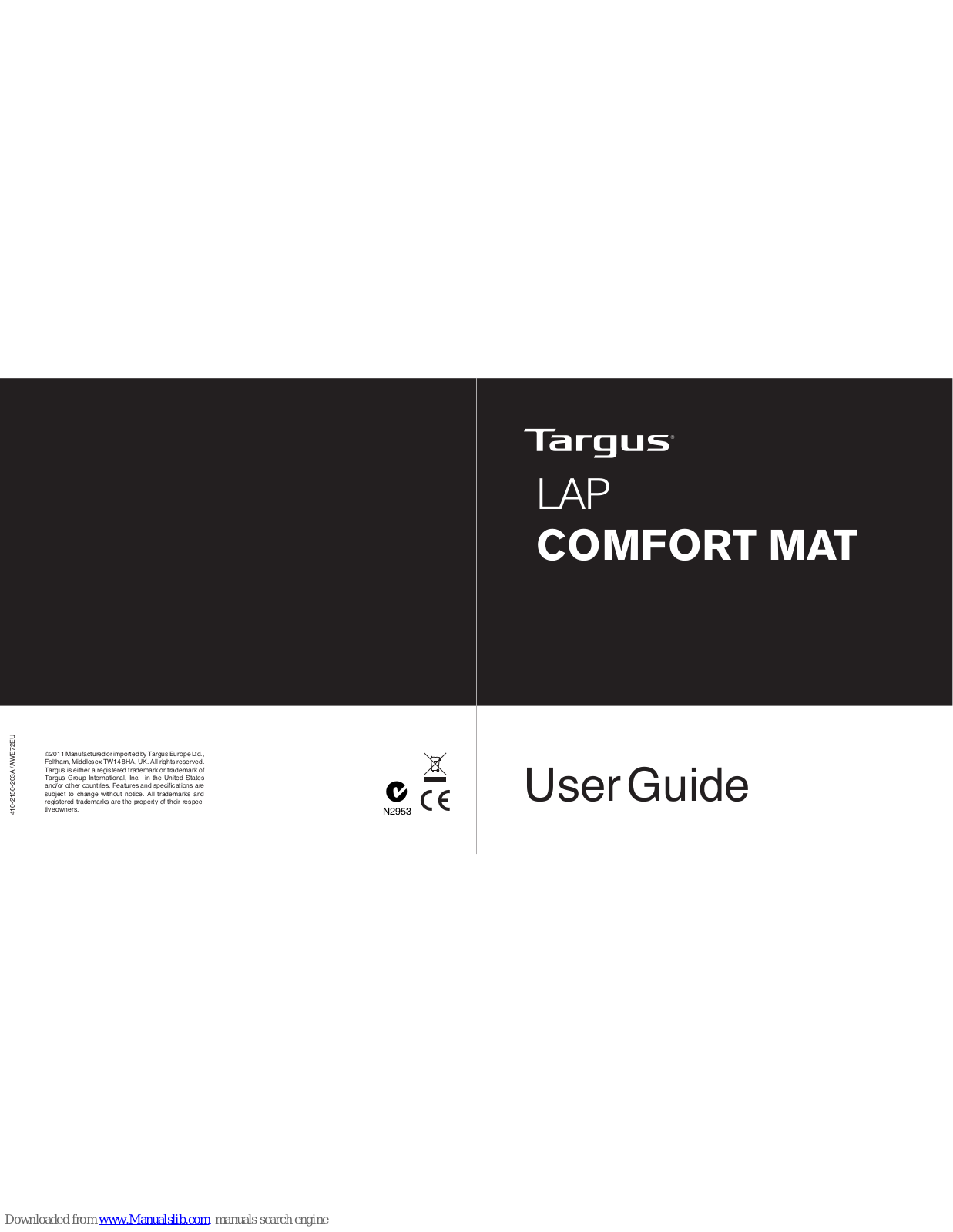 Targus awe72eu Lap User Manual