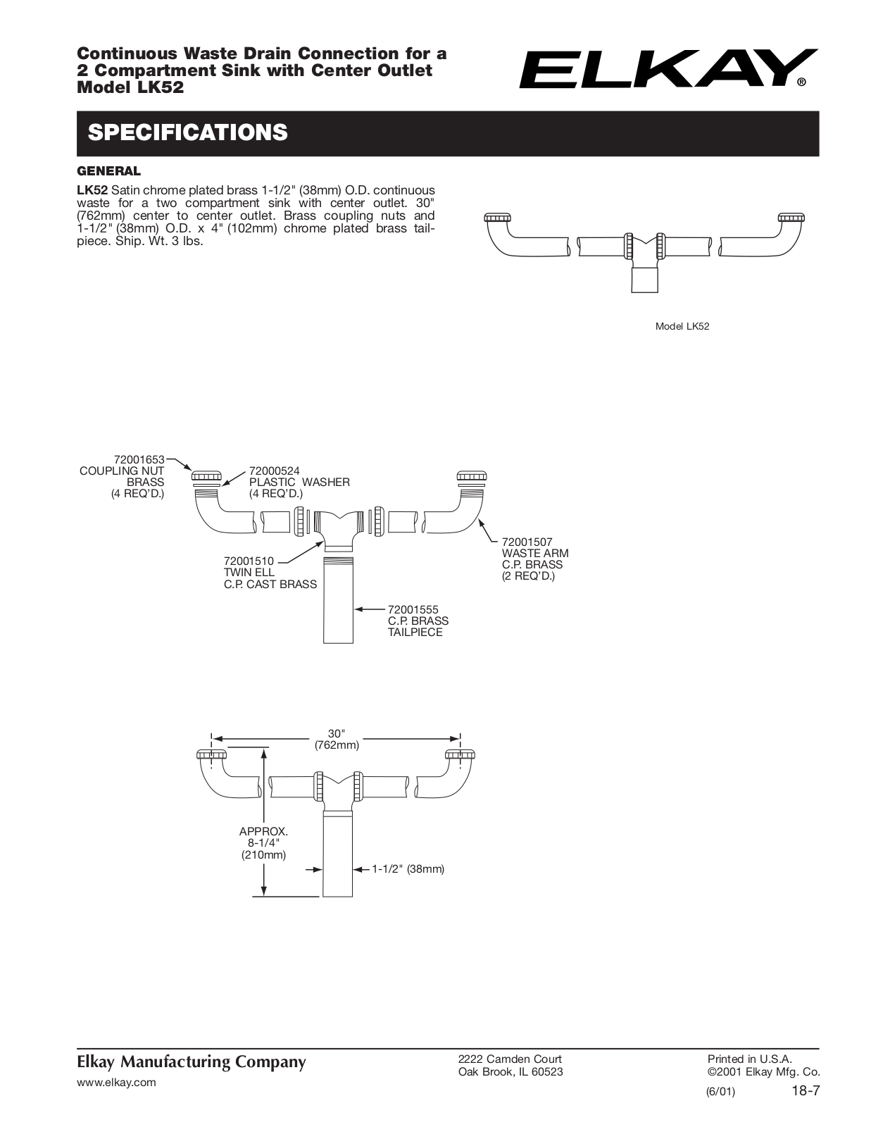 Elkay LK52 User Manual