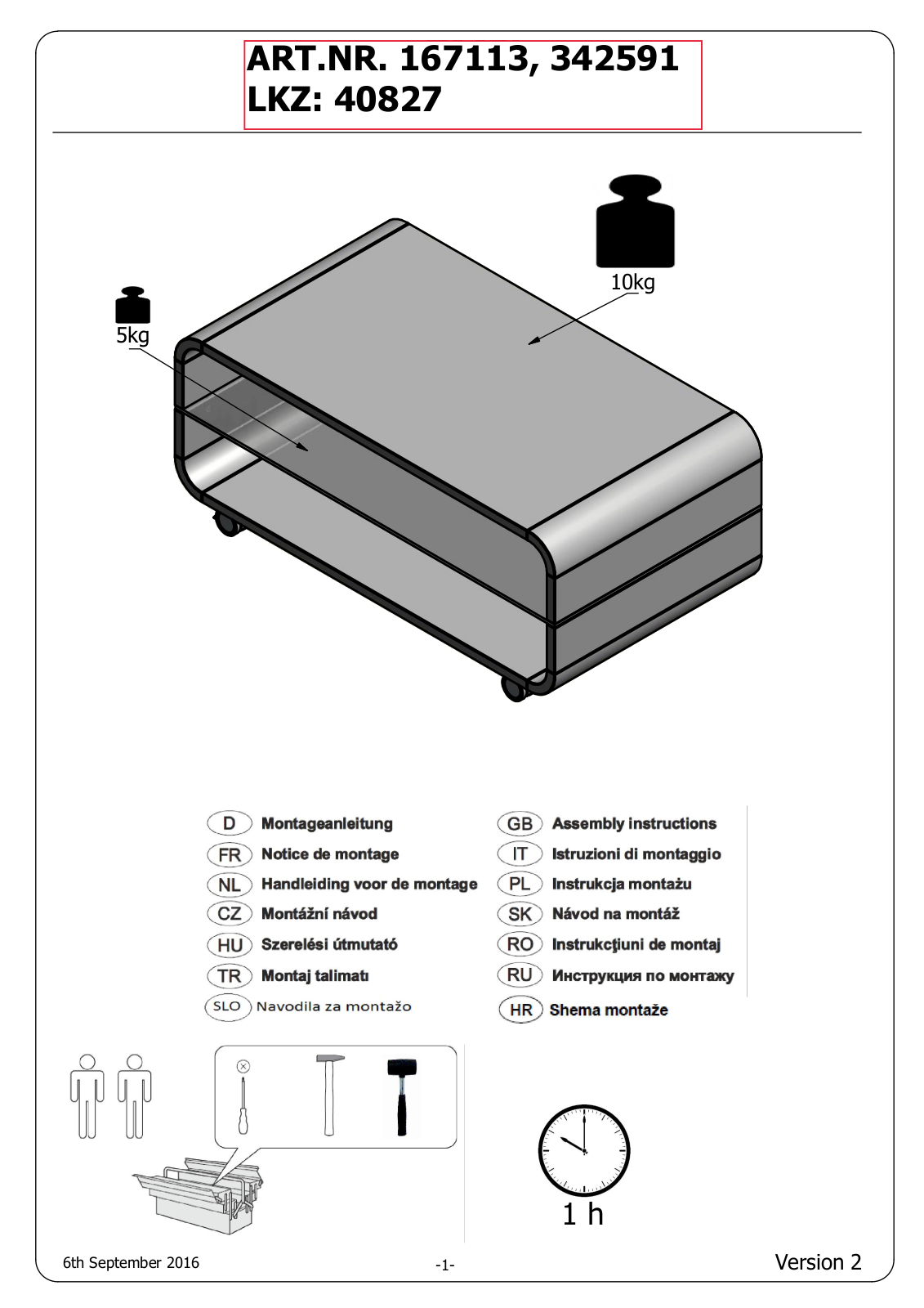 Home affaire Emil Assembly instructions