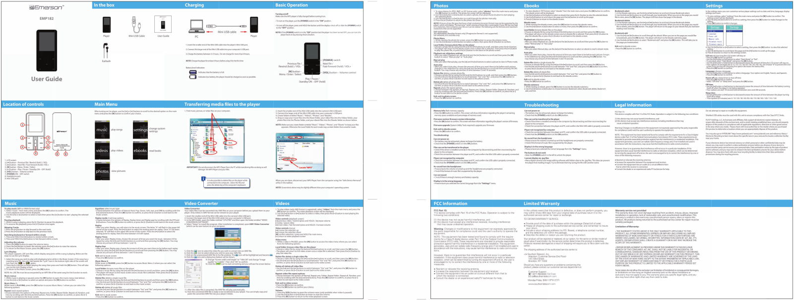 Emerson EMP182 User Manual