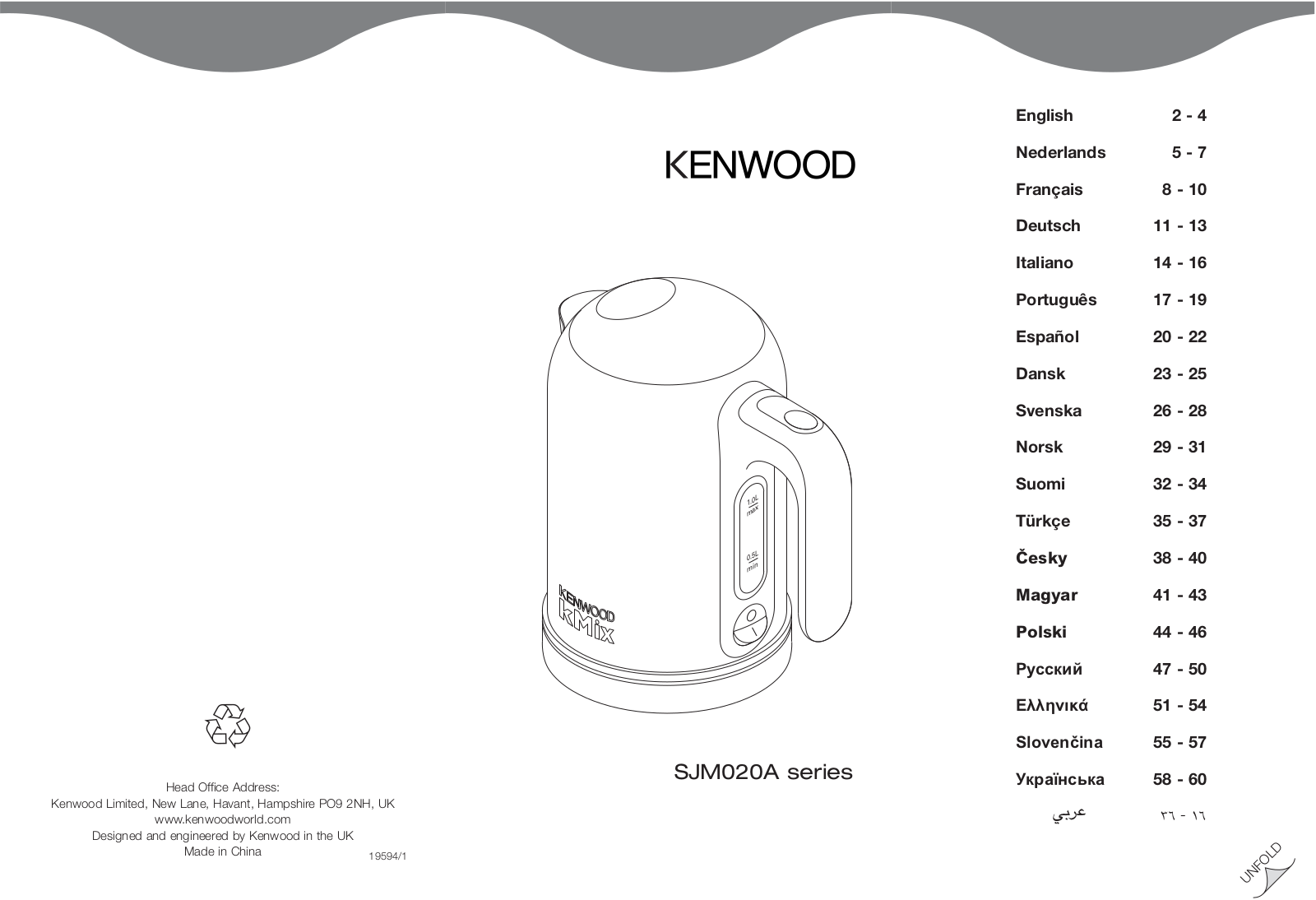 KENWOOD SJM020, SJM021, SJM024 User Manual