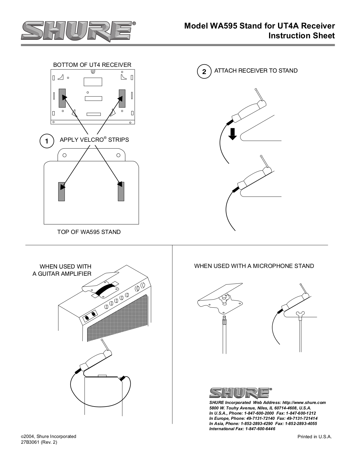 Shure WA595 User Guide