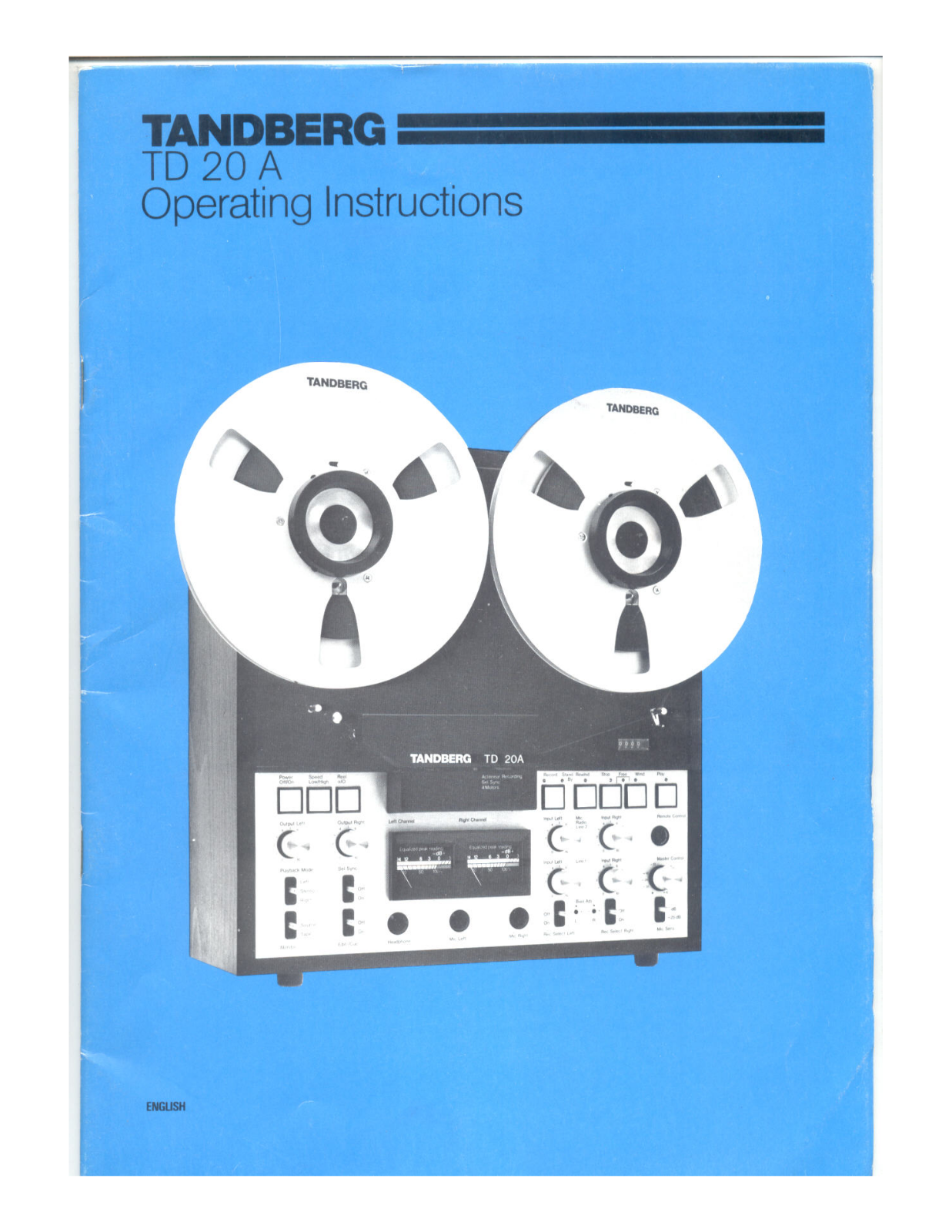 Tandberg TD-20-A Owners manual