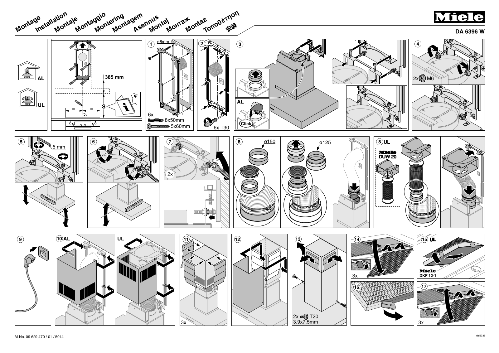 Miele DA 6396 W assembly instructions