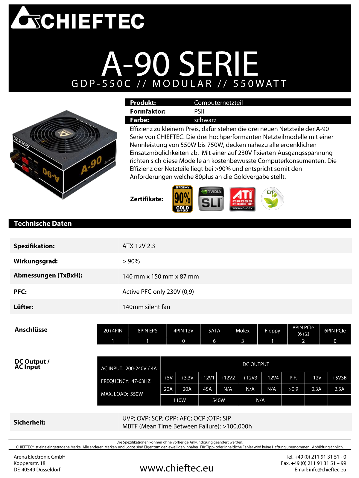 CHIEFTEC GDP-550C Datasheet - ManualMachine.com