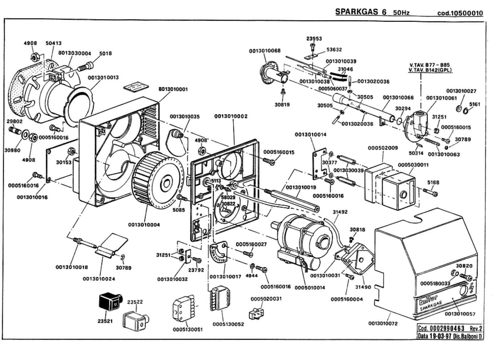 Baltur SPARKGAS 6 Schematics