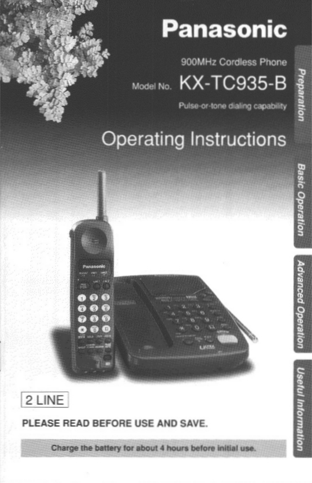 Panasonic kx-tc935 Operation Manual