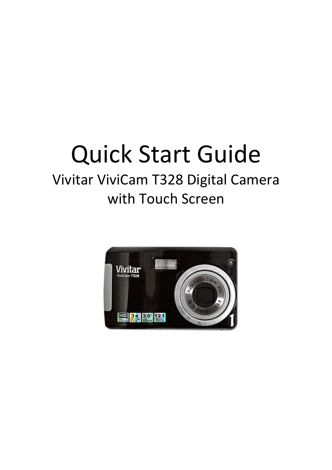 Vivitar ViviCam T328 Quick Start Guide