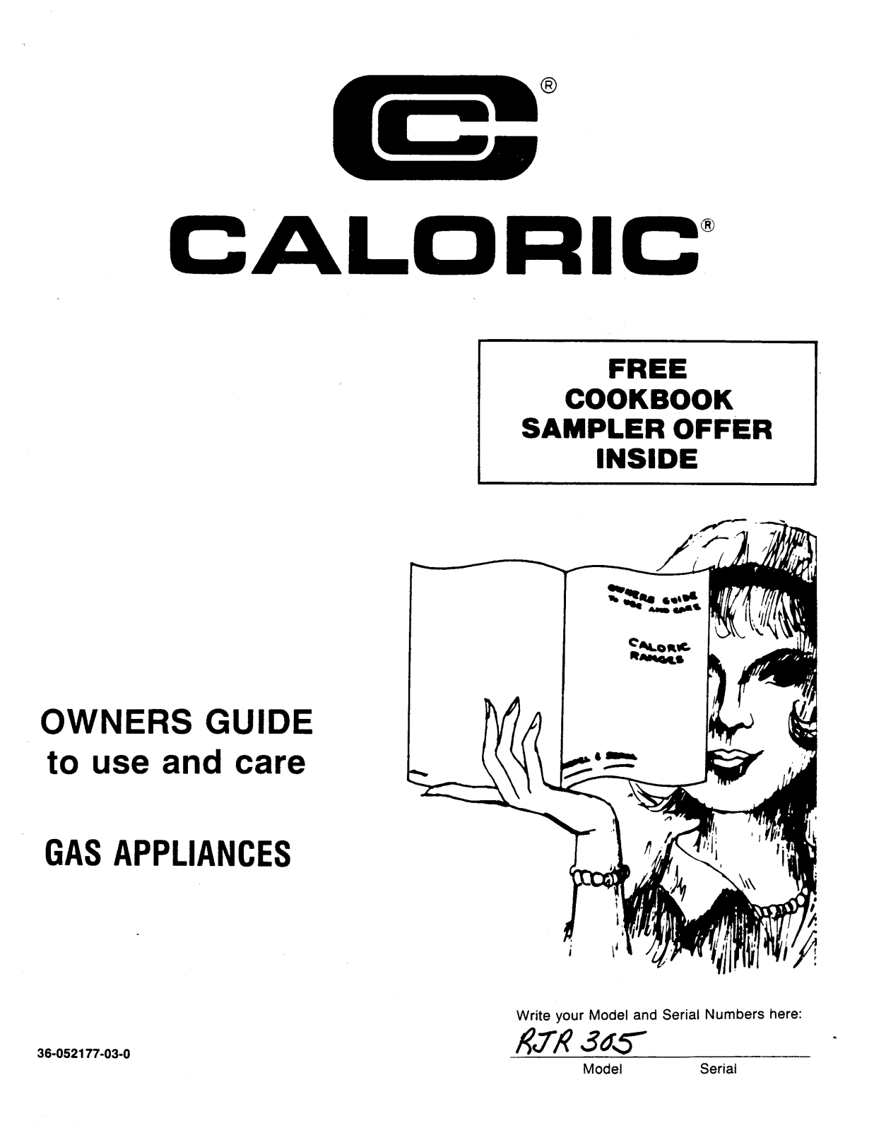 Caloric RJR365 Owner's Manual