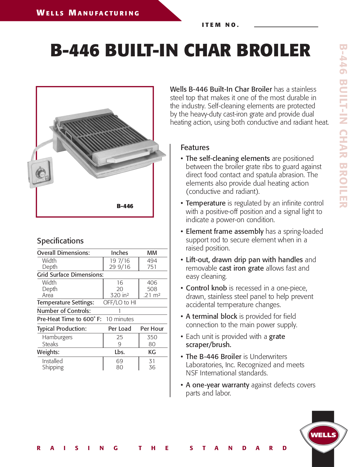 Wells B-446 User Manual