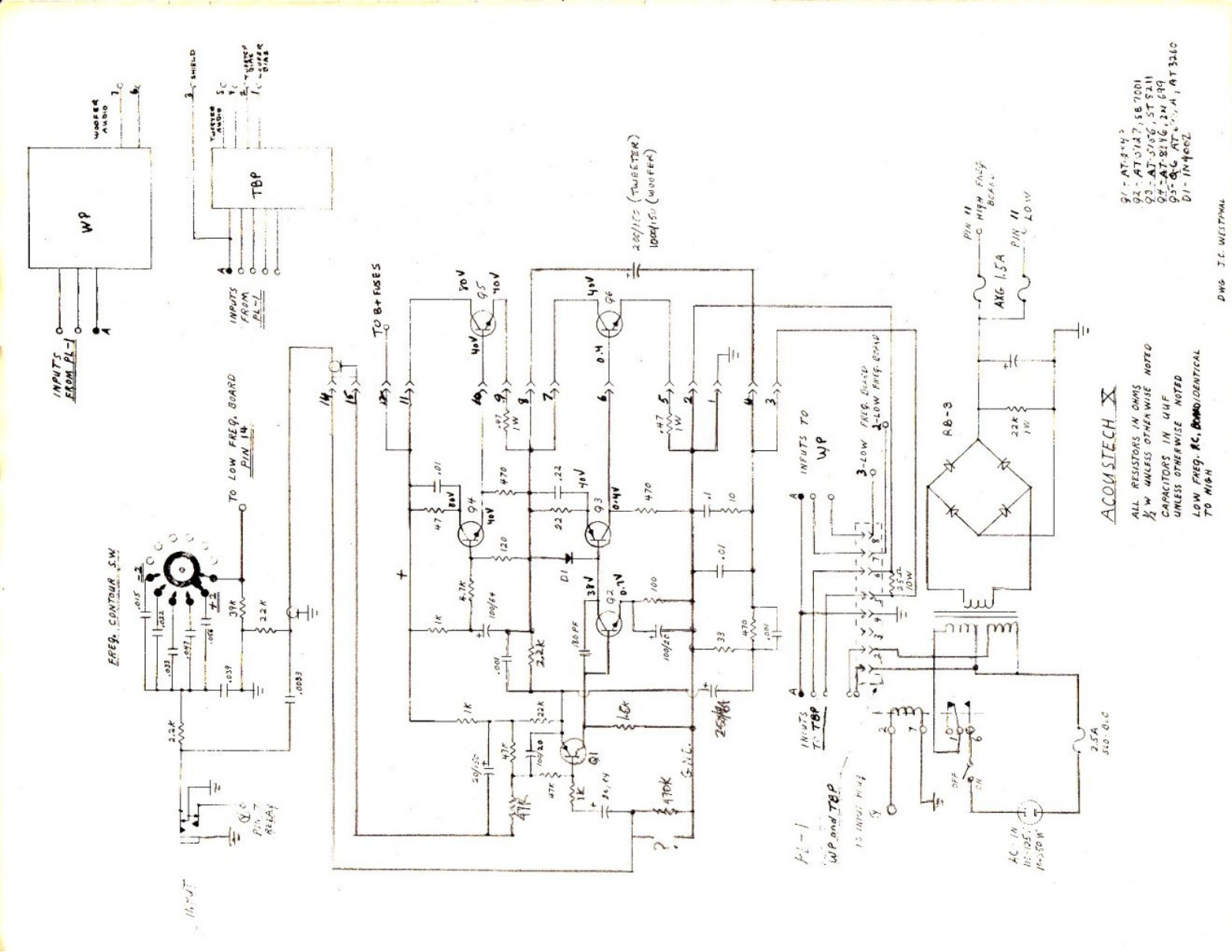 Acoustech Acoustech-X-pwr-sch Schematic - ManualMachine.com