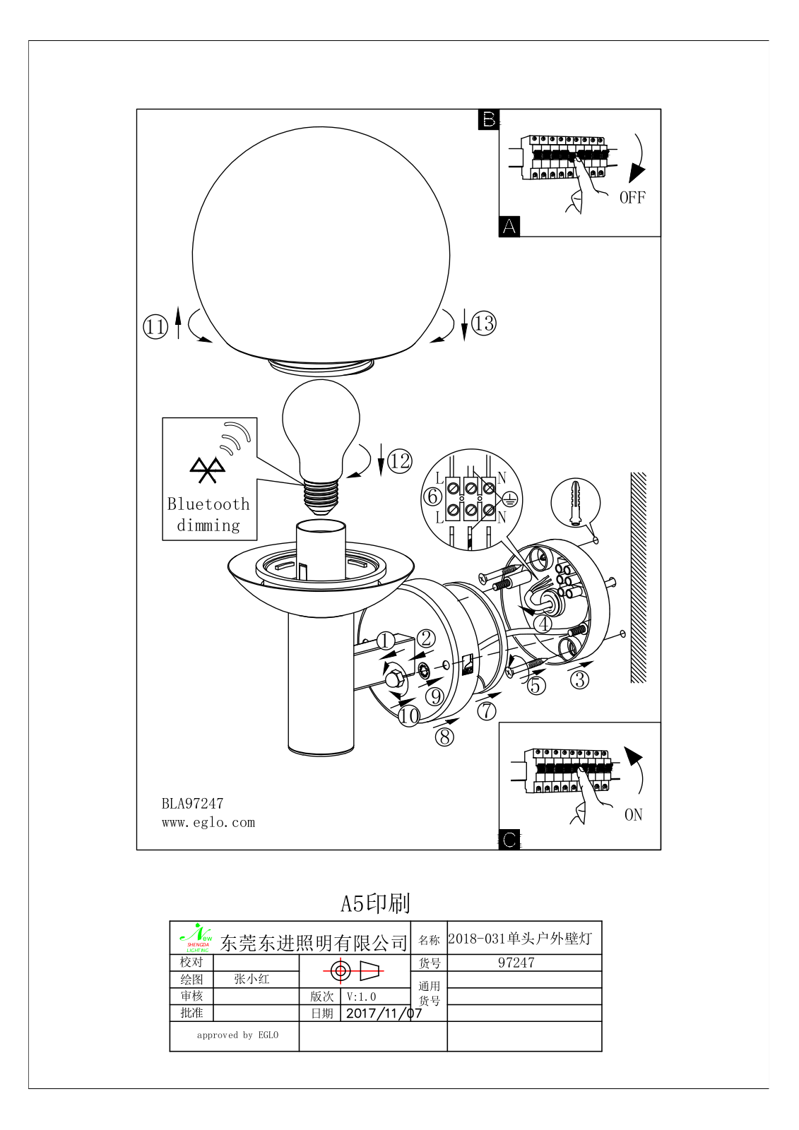 Eglo 97247 User manual