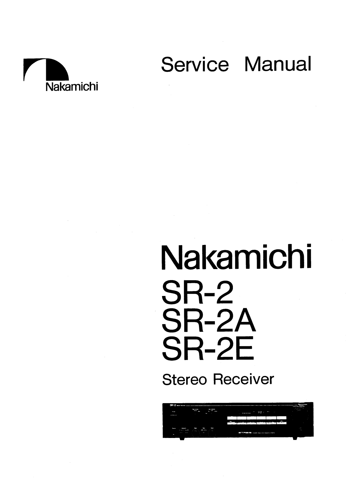 Nakamichi SR-2 Service manual