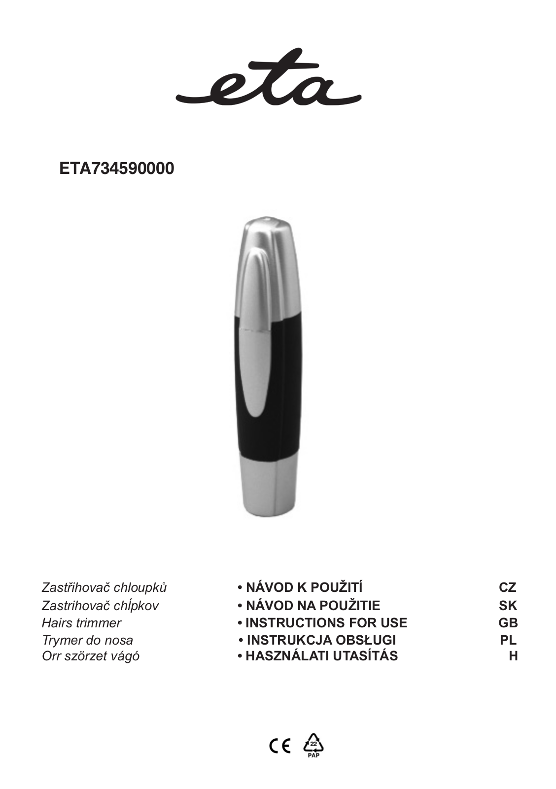 ETA 7345 90000 User Manual