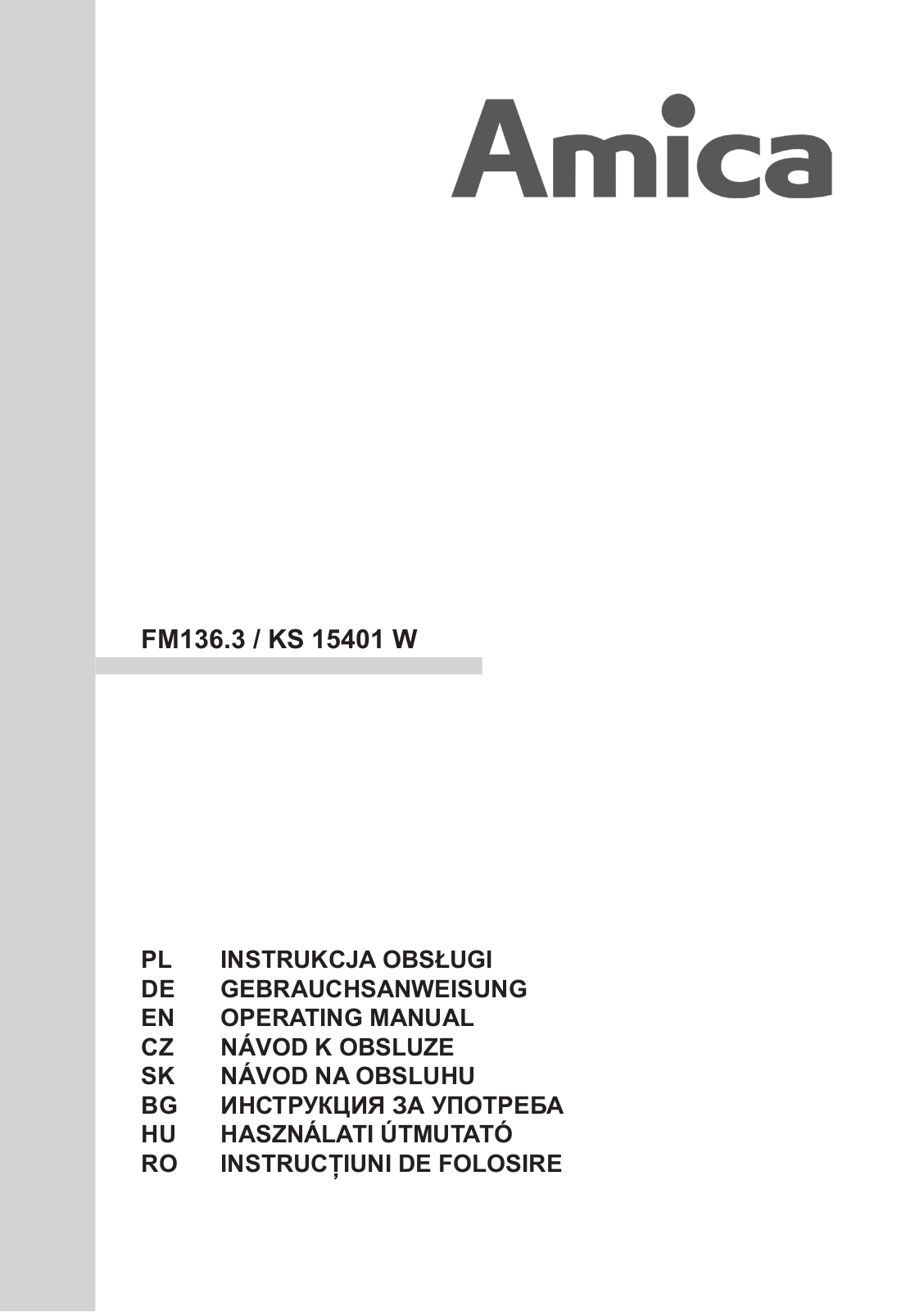 Amica FM 136.3 User Manual