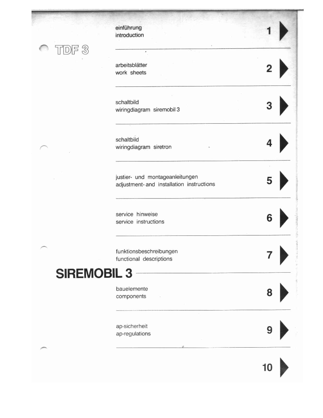 Siemens Siremobil 3 Service manual