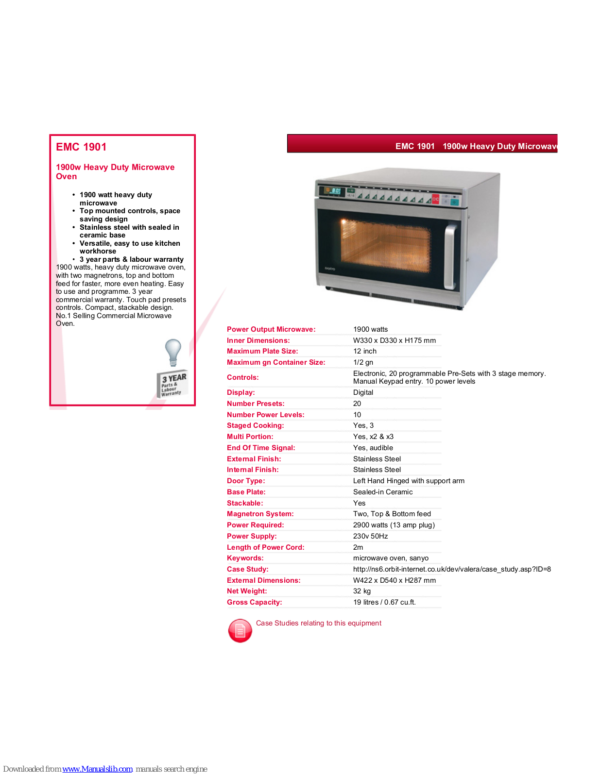Sanyo EMC 1901 Datasheet - ManualMachine.com