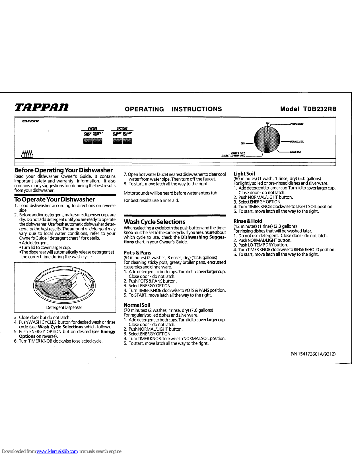Tappan TDB232RB User Manual - ManualMachine.com