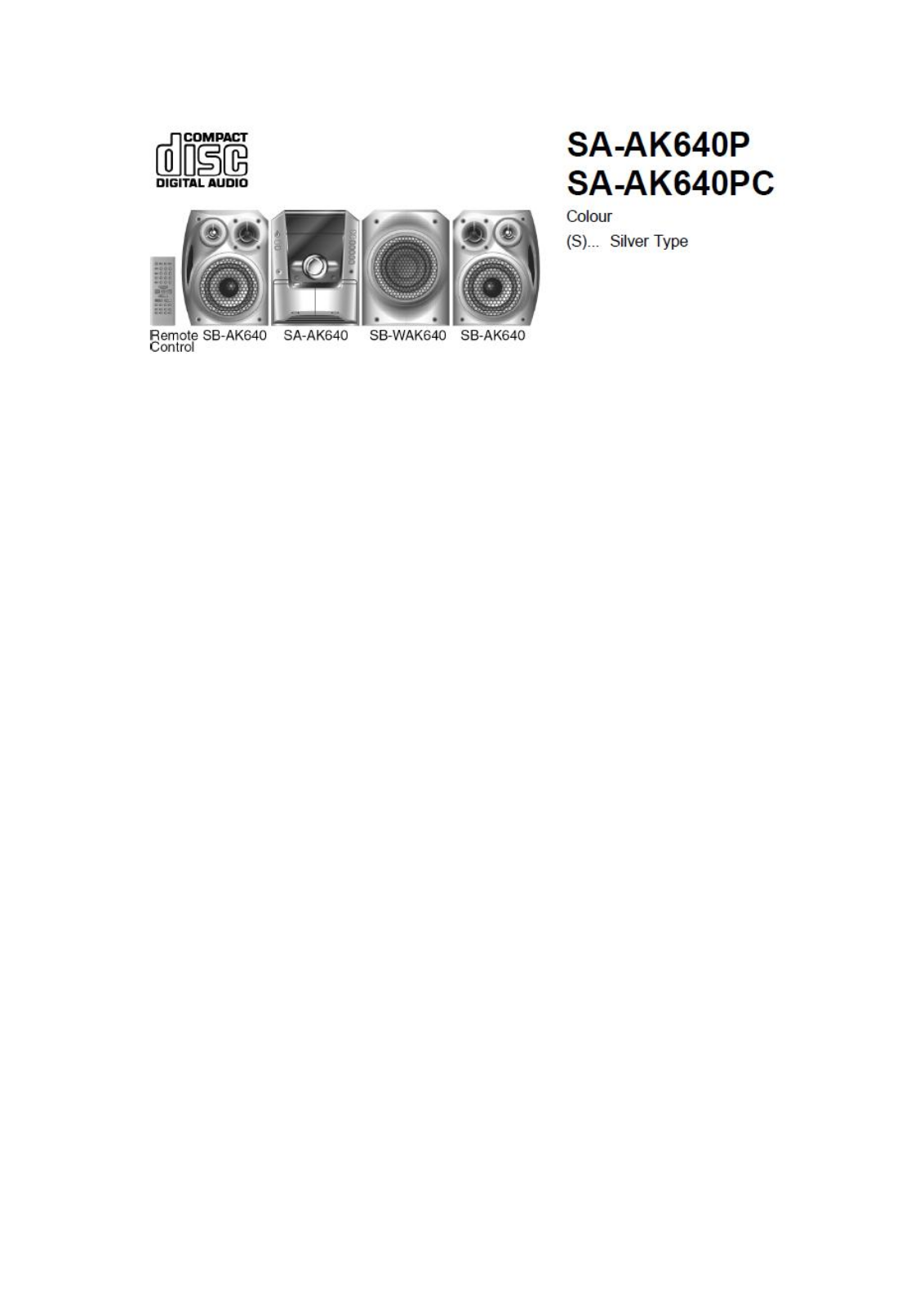 SA SA AK640 Service Manual