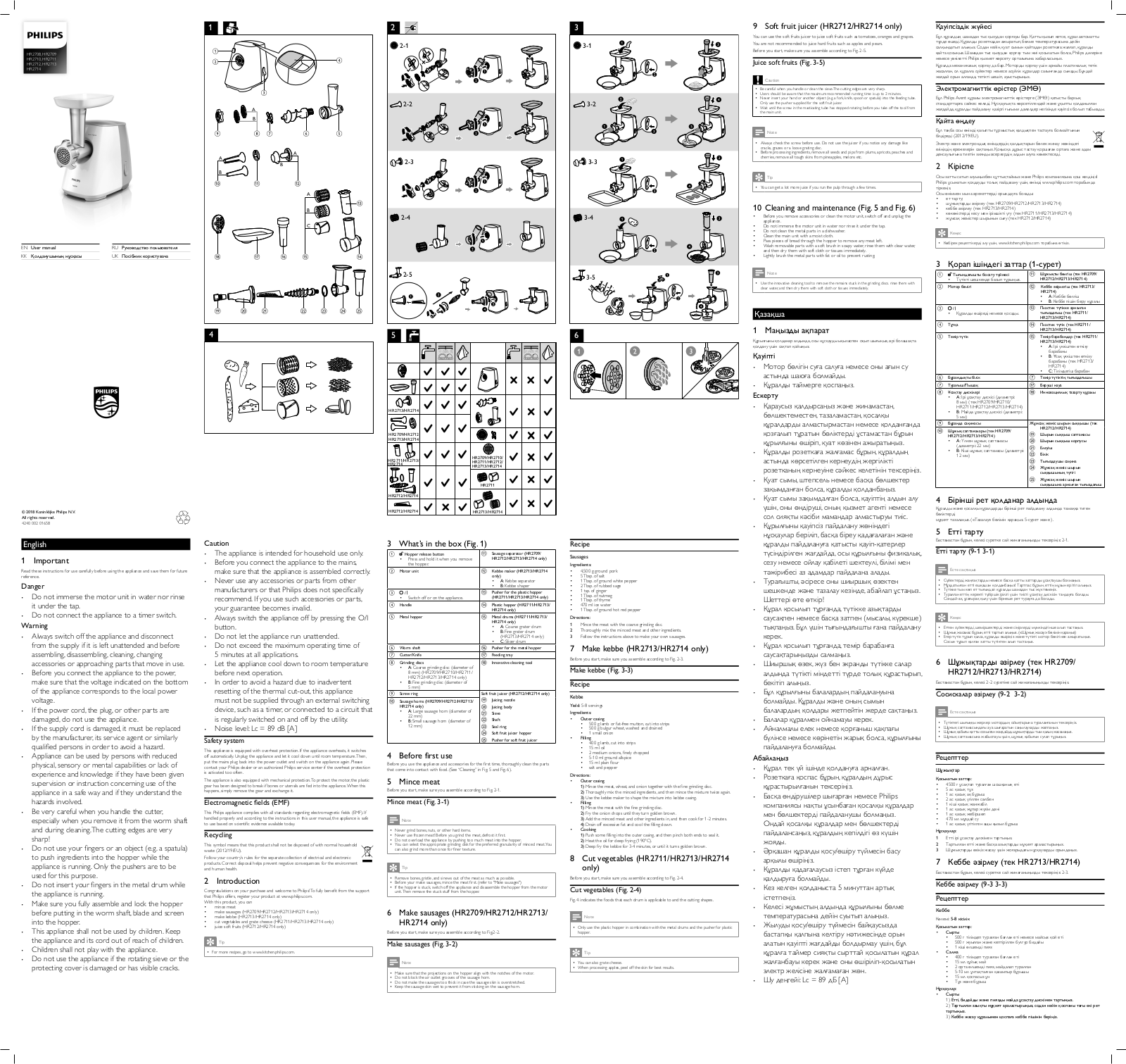 Philips HR2711 User Manual