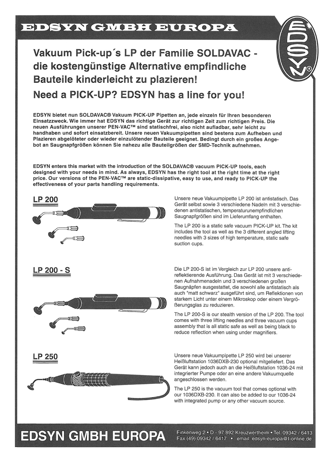 Edsyn LP 200, LP 250 User manual