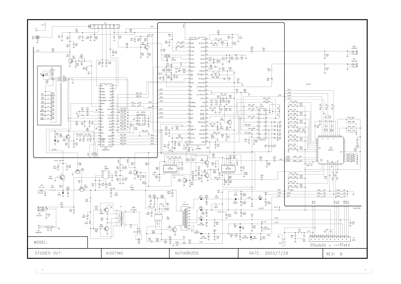 Elenberg TV-507 Schematic