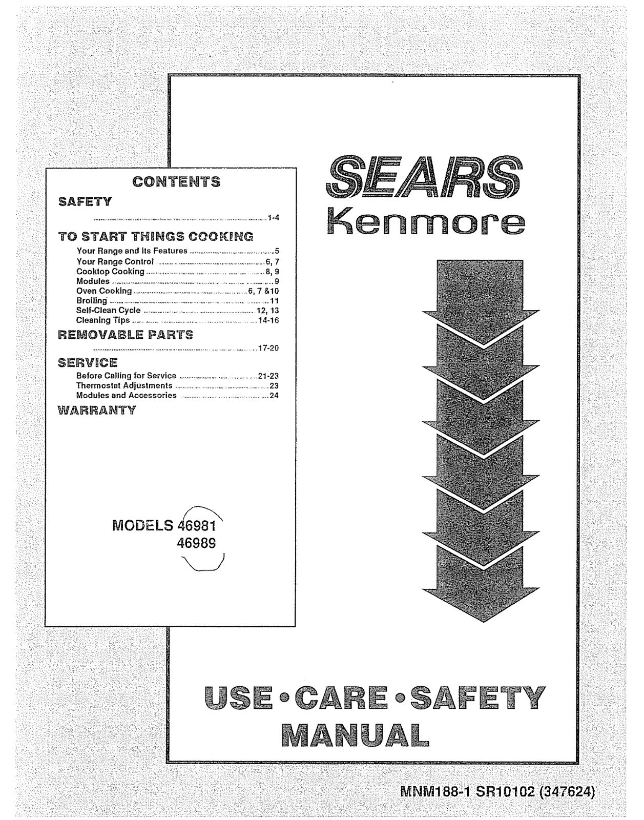 Kenmore 9114698818, 9114698819, 9114698898 Owner’s Manual
