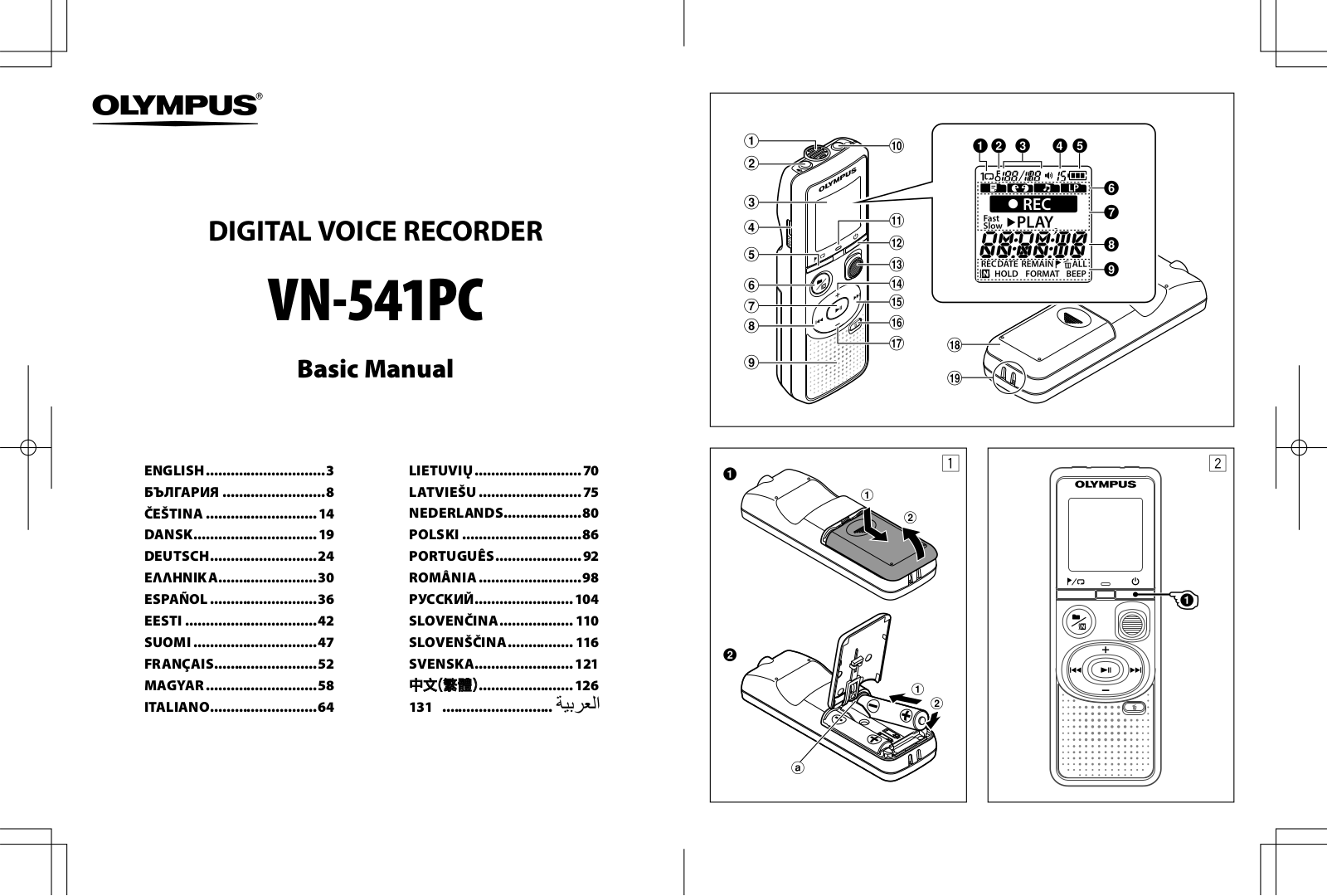 Olympus VN 541PC Manual Básico