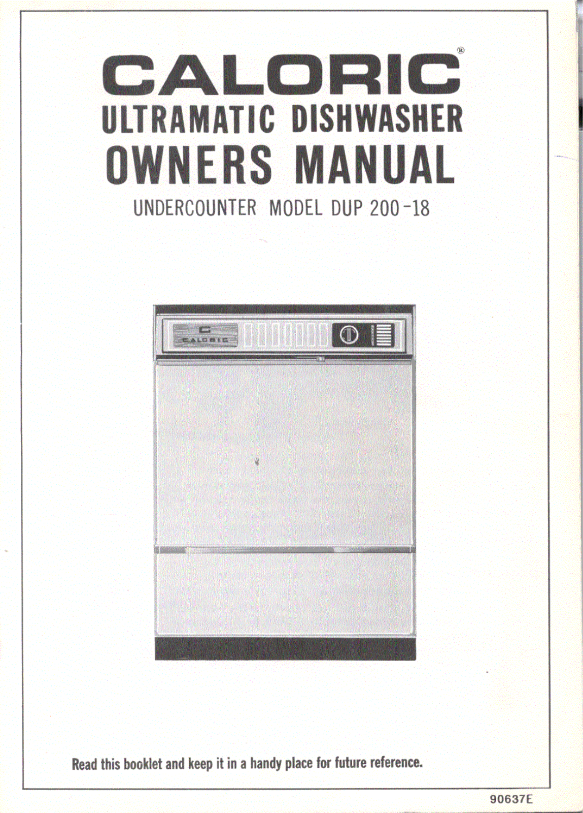 Caloric DUP 200-18 Owner's Manual