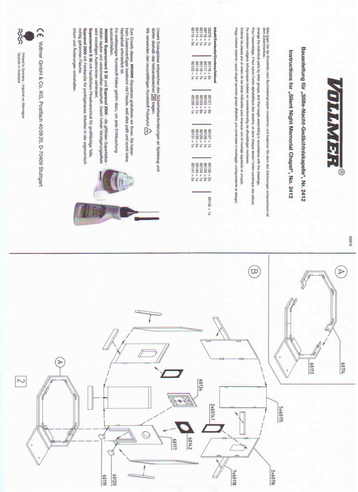 Vollmer 2412 Instructions