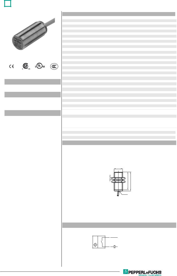 Pepperl Fuchs NCB5-18GM40-Z0 Data Sheet