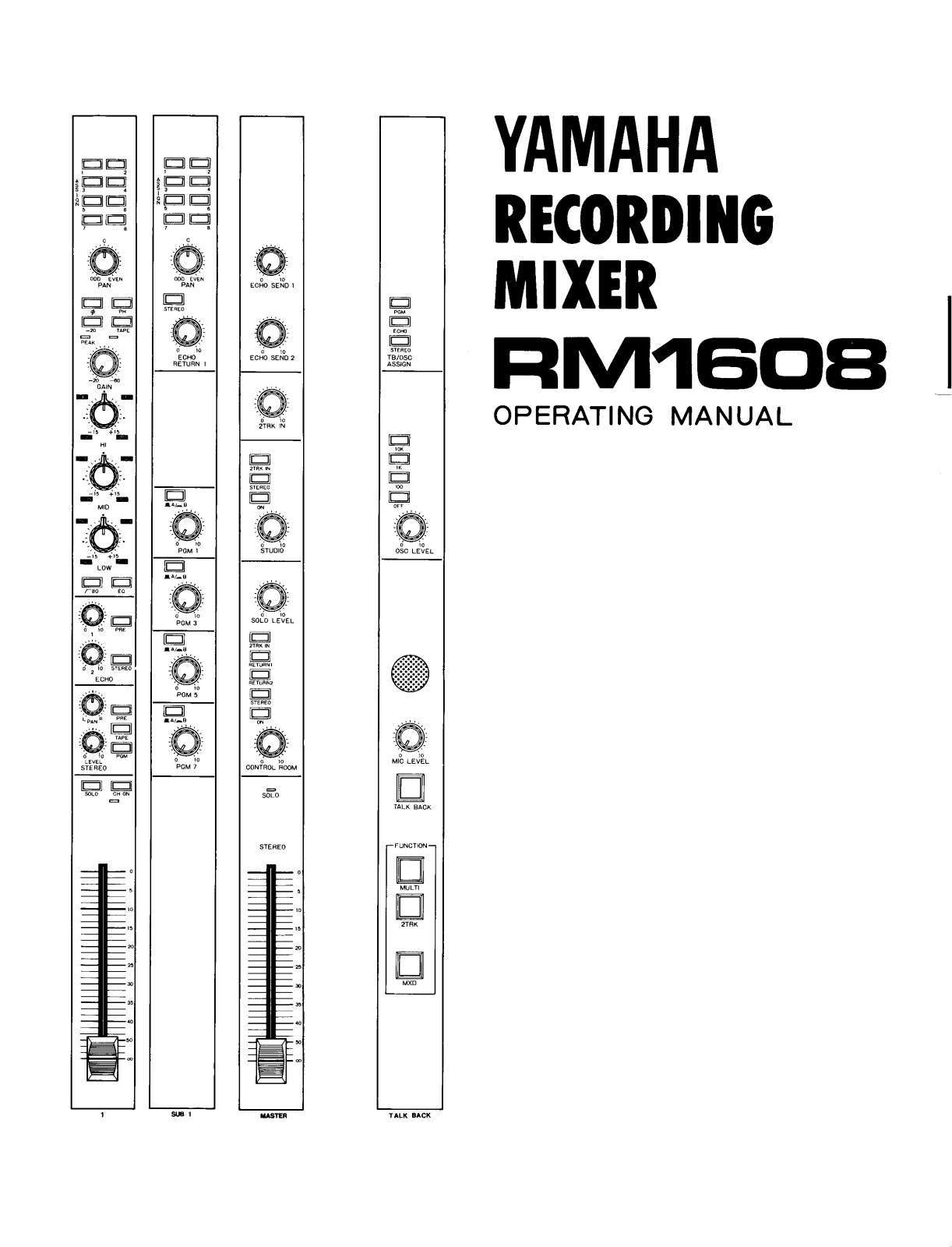 Yamaha RM1608 User Manual