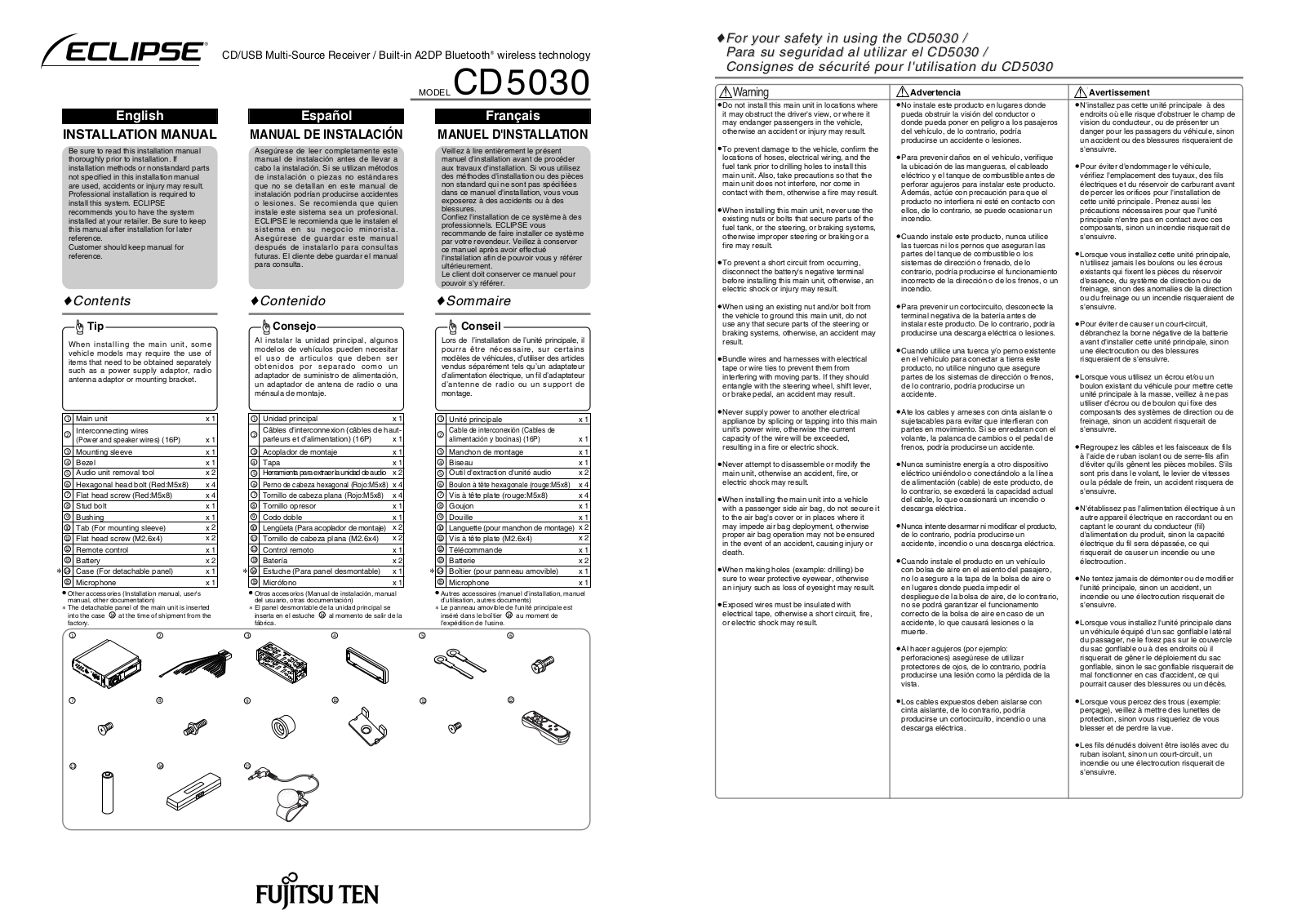 Fujitsu CD5030 Installation  Manual